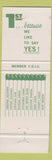 Matchbook Cover - 1st National Bank Stevens Point WI