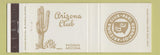 Matchbook Cover - Arizona Club Phoenix AZ