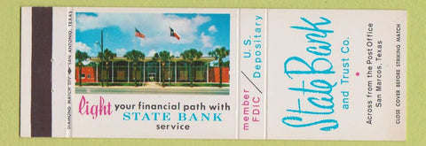Matchbook Cover - State Bank Trust San Marcos TX