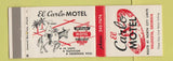 Matchbook Cover - El Carlo Motel Valdosta GA