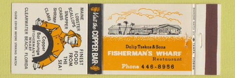 Matchbook Cover - Fisherman's Wharf Restaurant Clearwater Beach FL