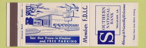 Matchbook Cover - Southern National Bank Tallulah LA