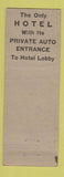 Matchbook Cover - Hart Bros Hotels Los Angeles CA