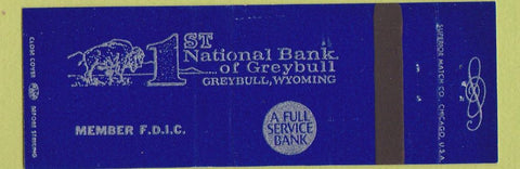 Matchbook Cover - 1st National Bank Greybull WY
