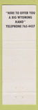 Matchbook Cover - 1st National Bank Greybull WY