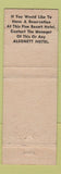 Matchbook Cover - Holiday Hotel Fort Lauderdale FL