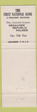 Matchbook Cover - First National Bank Negaunee MI