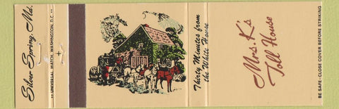 Matchbook Cover - Mrs. K's Toll House Silver Spring MD