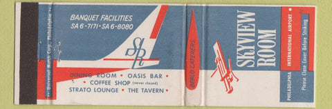 Matchbook Cover - Skyview Room Philadelphia PA Airport