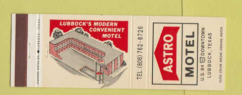 Matchbook Cover - Astro Motel Lubbock TX