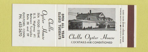 Matchbook Cover - Chello Oyster House Guilford CT