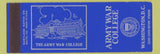 Matchbook Cover - Army War College Washington DC SAMPLE