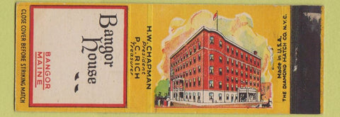 Matchbook Cover - Bangor House Bangor ME