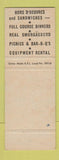 Matchbook Cover - Biederman Fowle American Swedish Catering Chicago IL