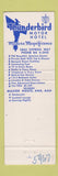 Matchbook Cover - Thunderbird Motor Hotel Jacksonville FL