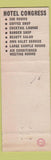Matchbook Cover - Hotel Congress Pueblo Colorado WEAR