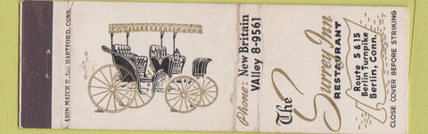 Matchbook Cover - Surrey Inn Restaurant Berlin CT