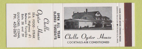 Matchbook Cover - Chello Oyster House Guilford CT