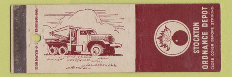 Matchbook Cover - Stockton Ordnance Depot