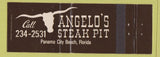 Matchbook Cover - Angelo's Steak Pit Panama City Beach FL