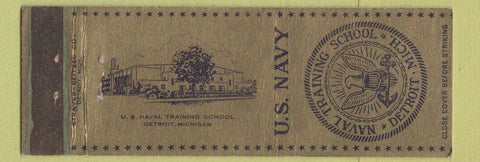 Matchbook Cover - US Navy Training School Detroit MI WEAR