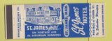 Matchbook Cover - ST James Hotel Winnipeg MB