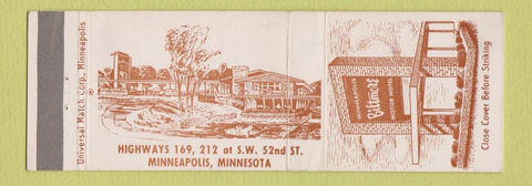 Matchbook Cover - Minneapolis Biltmore Motor Hotel MN