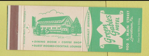 Matchbook Cover - Green Gables Hotel Lewistown PA