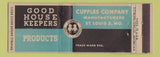 Matchbook Cover - Good House Keepers Products Cupples St Louis MO WORN