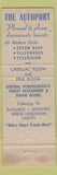 Matchbook Cover - The Autoport State College PA
