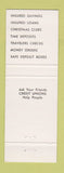 Matchbook Cover - Credit Union Antigo WI