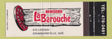 Matchbook Cover - Brasserie LaBarouche Drummondville QC