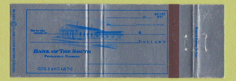 Matchbook Cover - Bank of The South Pensacola FL