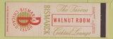 Matchbook Cover - Bismarck Hotel Chicago IL Walnut Room