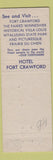 Matchbook Cover - Hotel Fort Crawford Prairie Du Chien WI