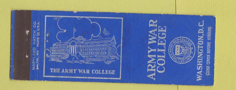 Matchbook Cover - Army War College Washington DC