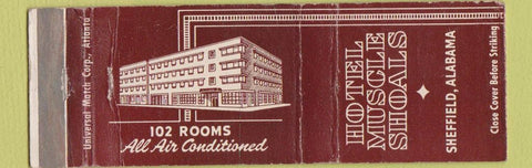 Matchbook Cover - Hotel Muscle Shoals Sheffield AL