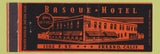 Matchbook Cover - Basque Hotel Fresno CA