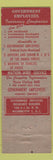 Matchbook Cover Government Employees Insurance Jefferson Memorial Washington DC