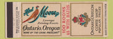 Matchbook Cover - Hotel Moore Ontario OR