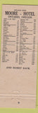 Matchbook Cover - Hotel Moore Ontario OR