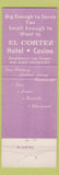 Matchbook Cover - El Cortez Hotel Casino Las Vegas NV