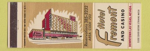 Matchbook Cover - Hotel Fremont Las Vegas NV