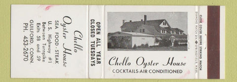 Matchbook Cover - Chello Oyster House Guilford CT STAINED