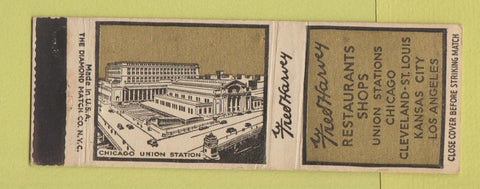 Matchbook Cover - Fred Harvey REstaurants Chicago IL Union Station