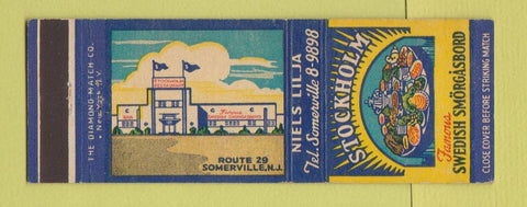 Matchbook Cover - Stockholm Swedish Smorasbord Somerville NJ