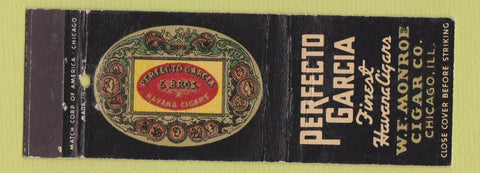Matchbook Cover - Perfecto Garcia Cigars Monroe Chicago IL