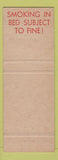 Matchbook Cover - Hotel Pines Pine Bluff AR