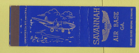 Matchbook Cover - Savannah Air Base GA