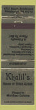 Matchbook Cover - Khalil's House of Shish Kabob Pittsburgh PA